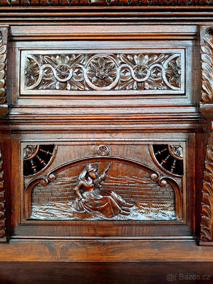 Starožitný francouzský bufet-kabinet Bretaň - 8