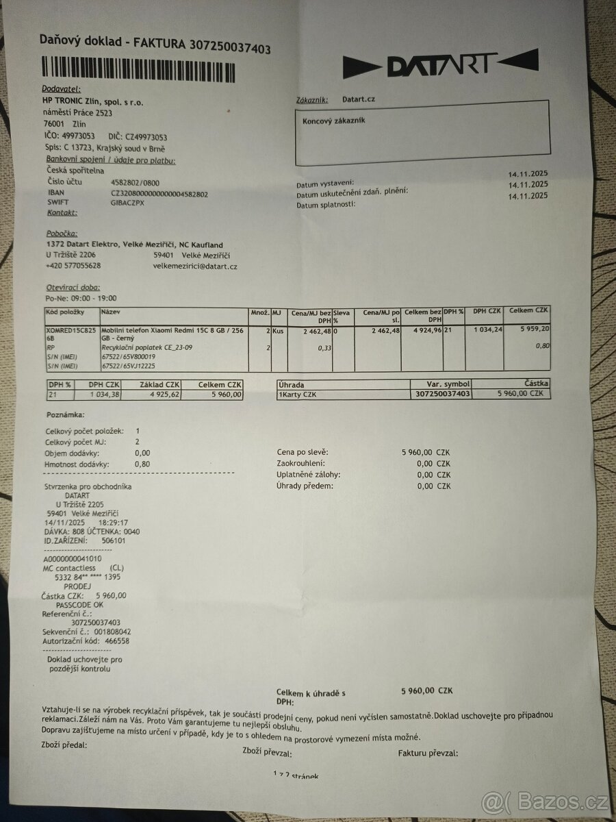 Redmi 15c Midnight Black 8gb RAM 256GB ROM - 8