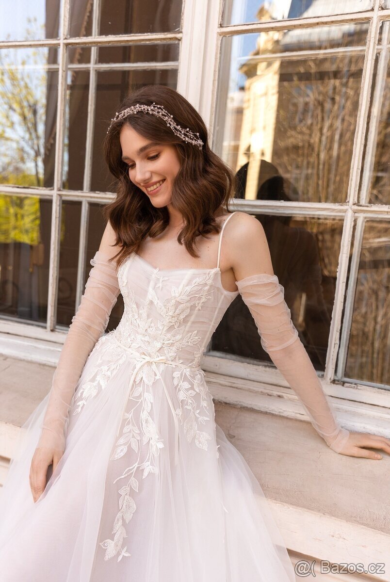 Luxusní nenošené svatební šaty, Lucile, XS/S - 34/36 EU - 8