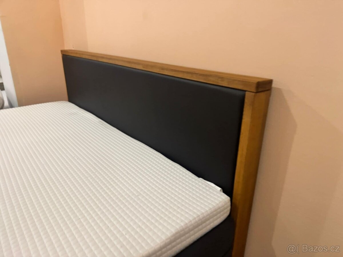 Luxusní boxspring postel EWARTON 70 cm vysoká s matracemi +T - 8