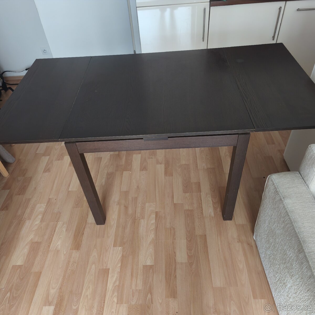 Rozkládací jídelní stůl tmavě hnědá IKEA bjursta - 8