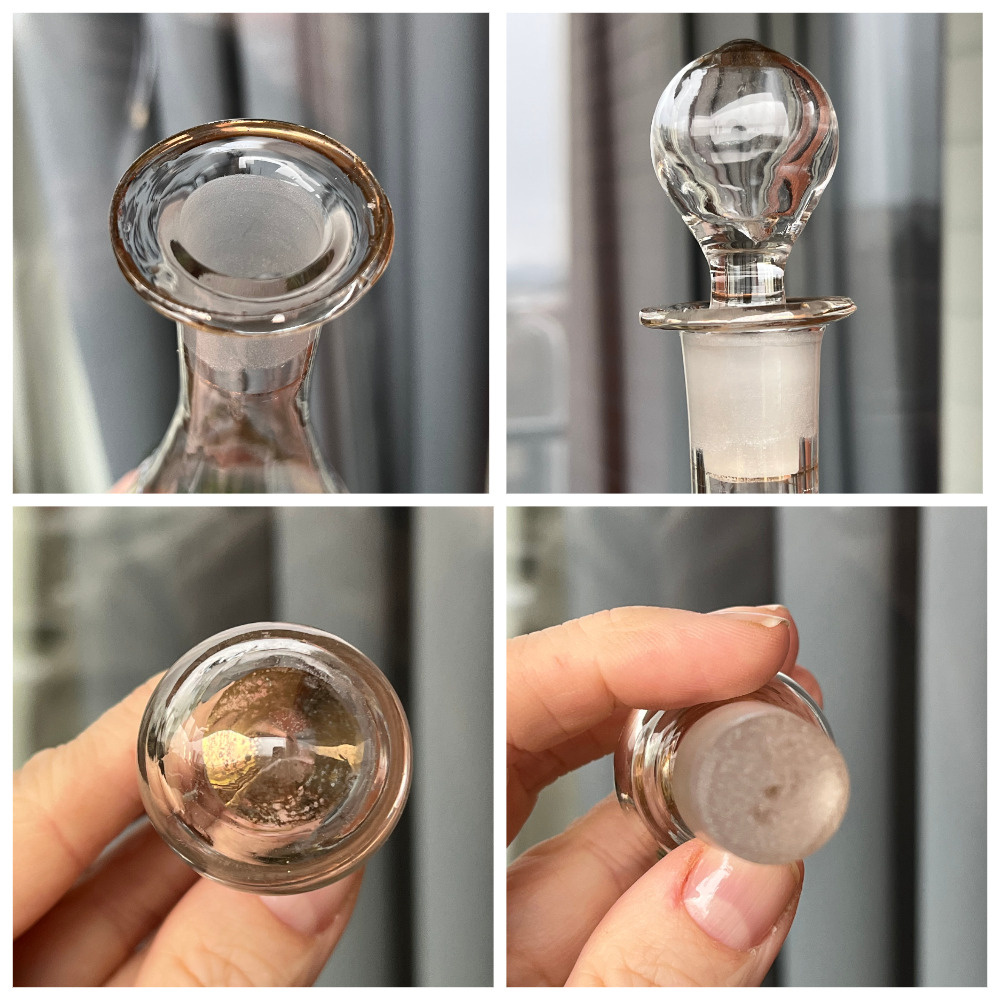 Starožitná likérová sada - karafa a 5x panák - 8