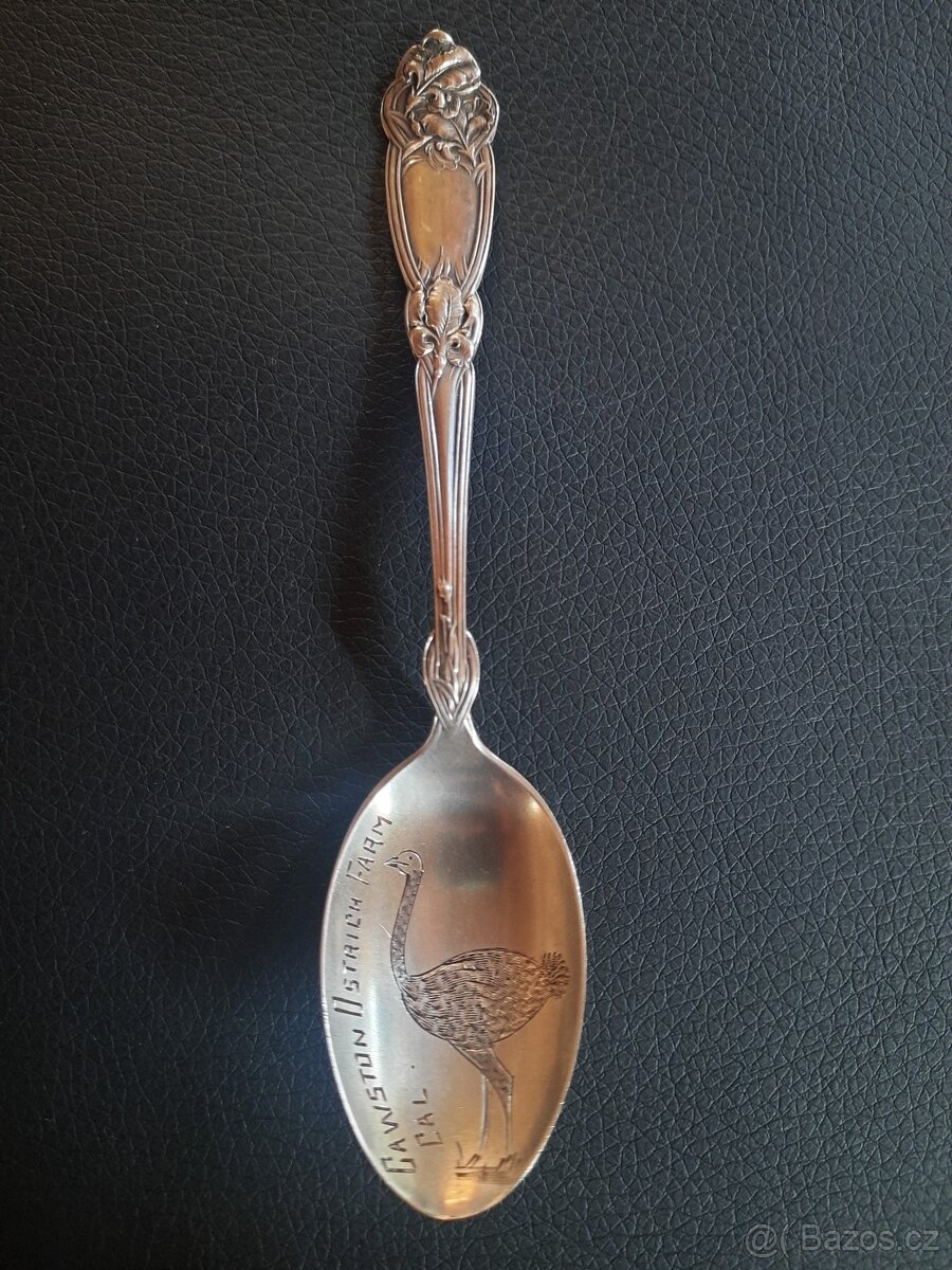 9 ks historických stříbrných sběratelských lžiček - 8