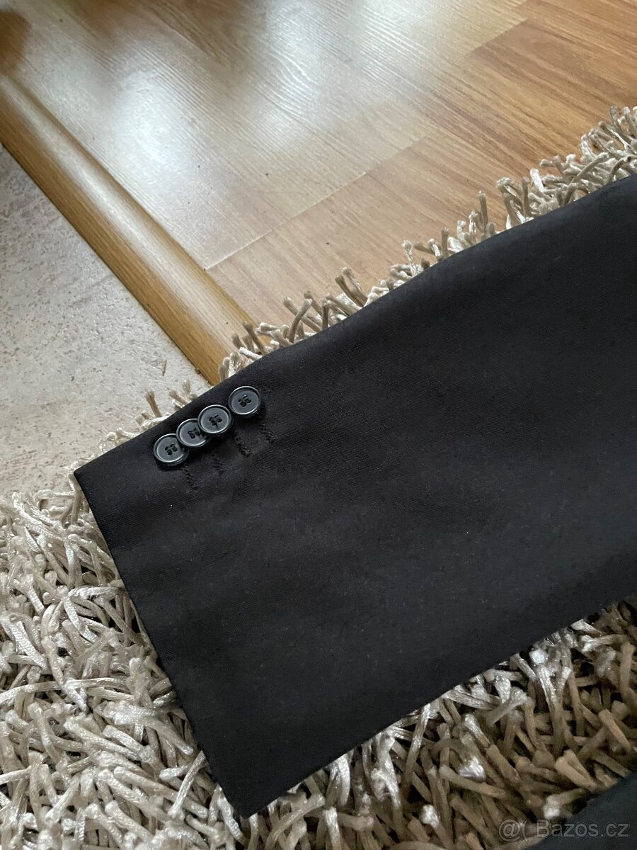 Pánský černý společenský oblek - 8