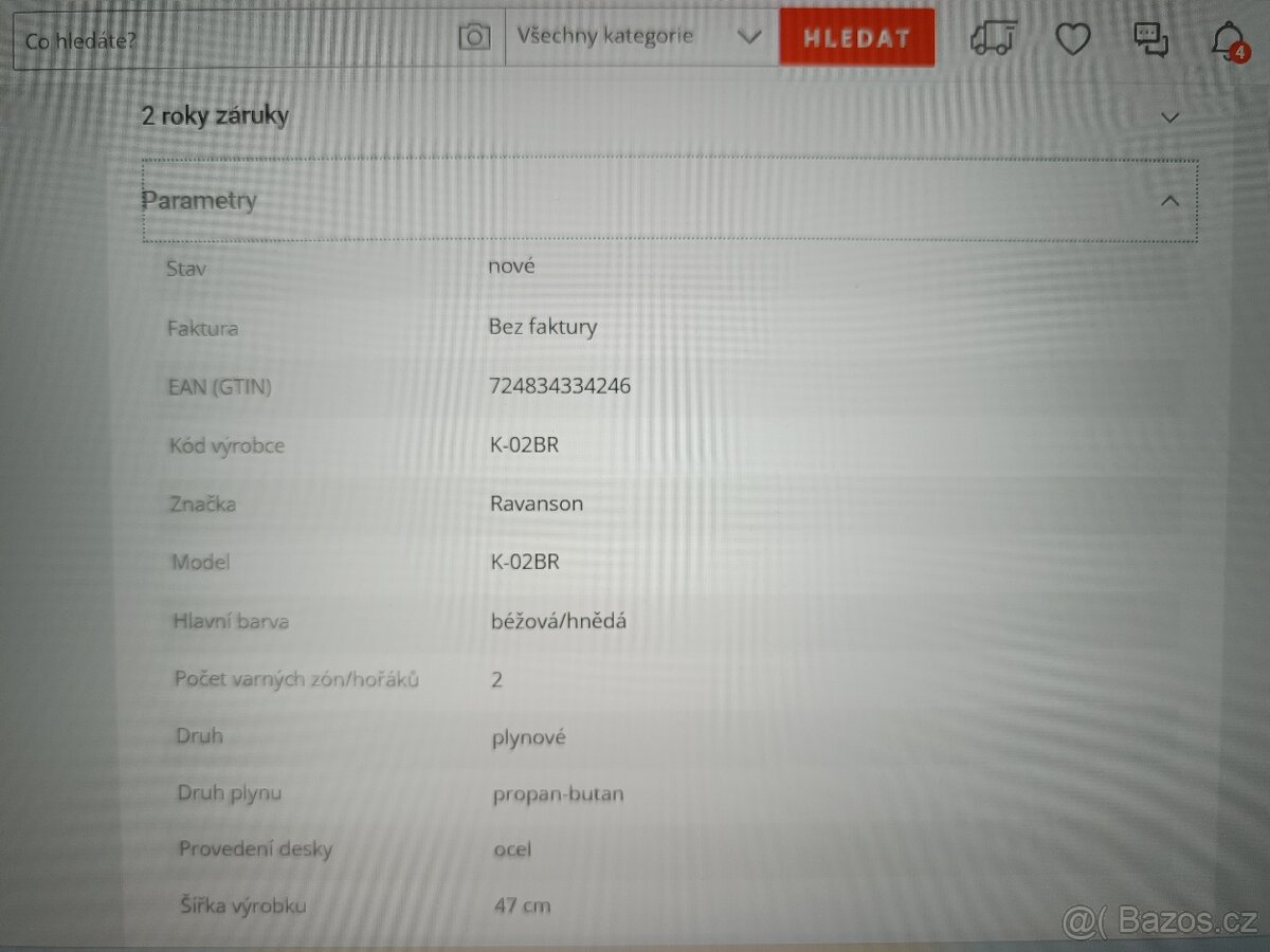 Ravanson K-02BR Dvouplotýnkový vařič NOVÝ - 8