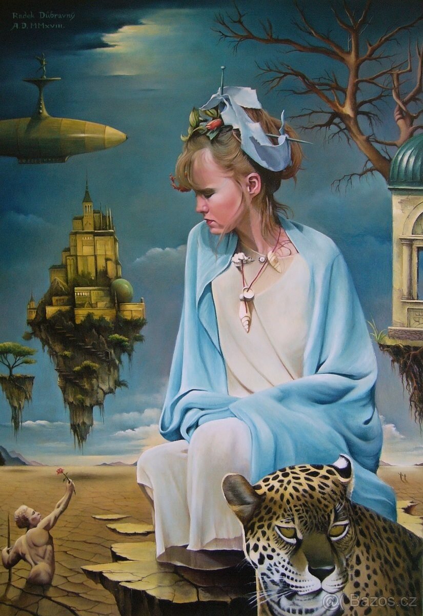 Obrazy + čerstvé unikátní malby - Karel Gott + pražský orloj - 8