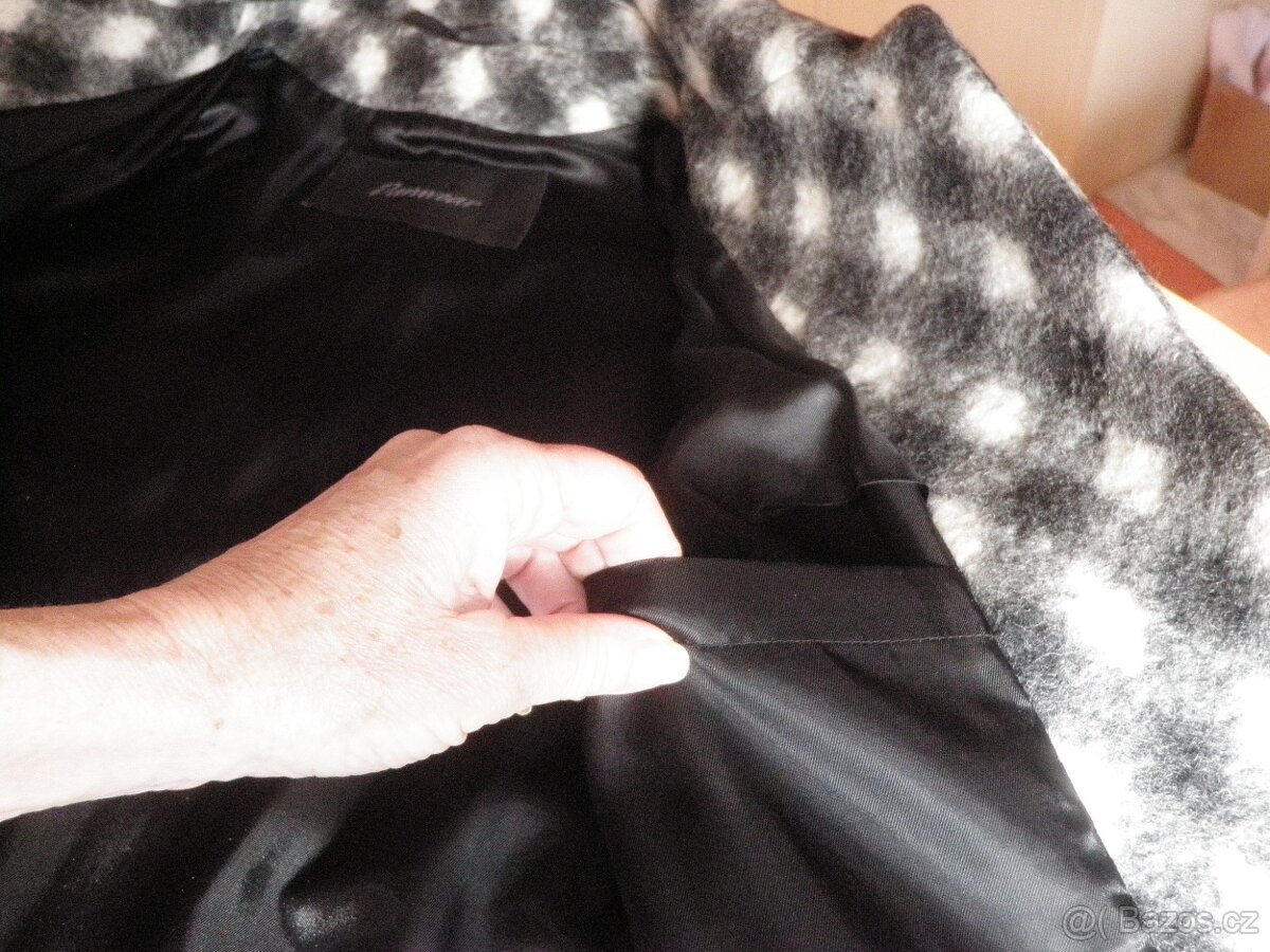 dámský vlněný značkový kabát - vel.38 - 8