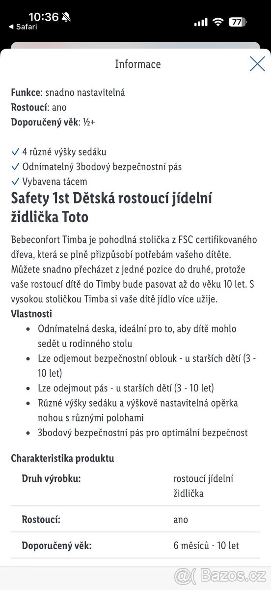 Dětská rostoucí jídelní židle - 8