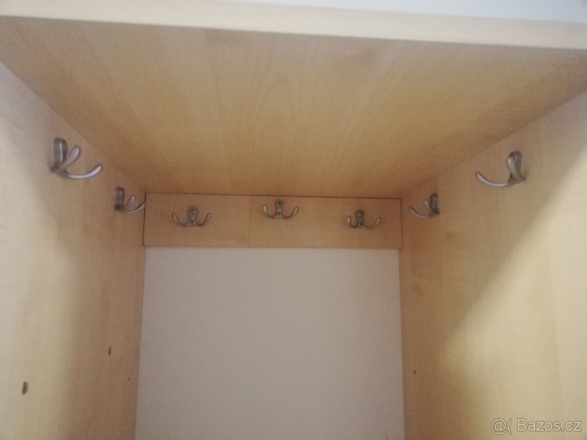 Zrcadlová, šatní skříň, dekor bříza, - 8