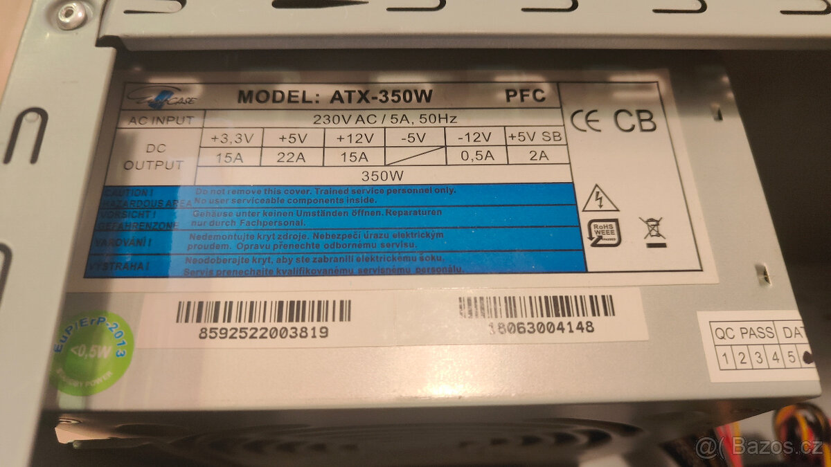 Skříň Cooler Master Elite 330U + zdroj Eurocase 350W - 8