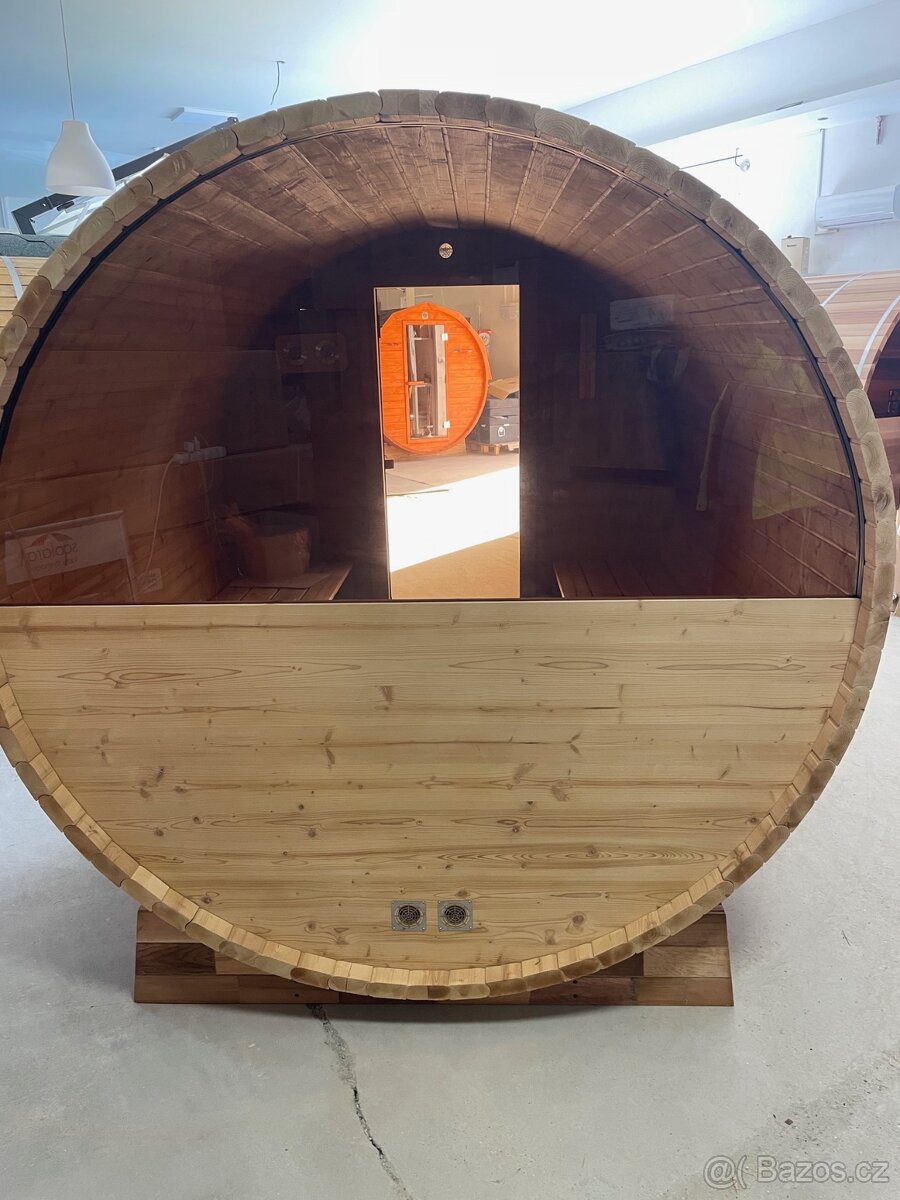 sauna barelová z panoramatickým oknem - 8