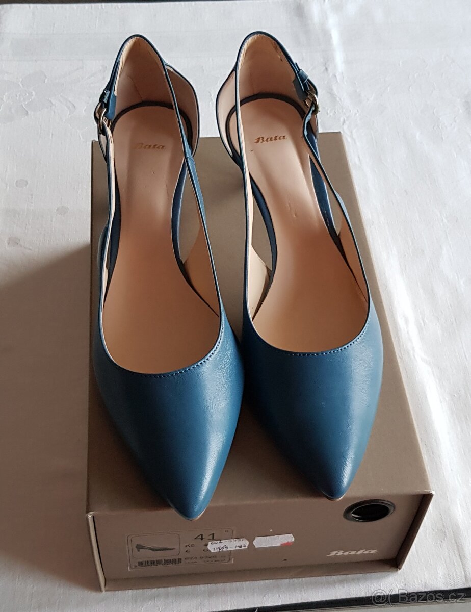 Dámské modré lodičky – značka Baťa - 8