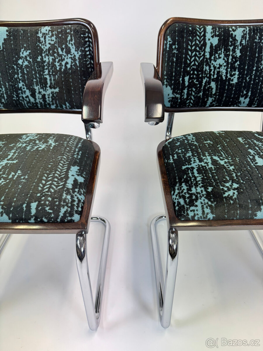 Luxusní křesla B64, Marcel Breuer, renovace, šelak - 8