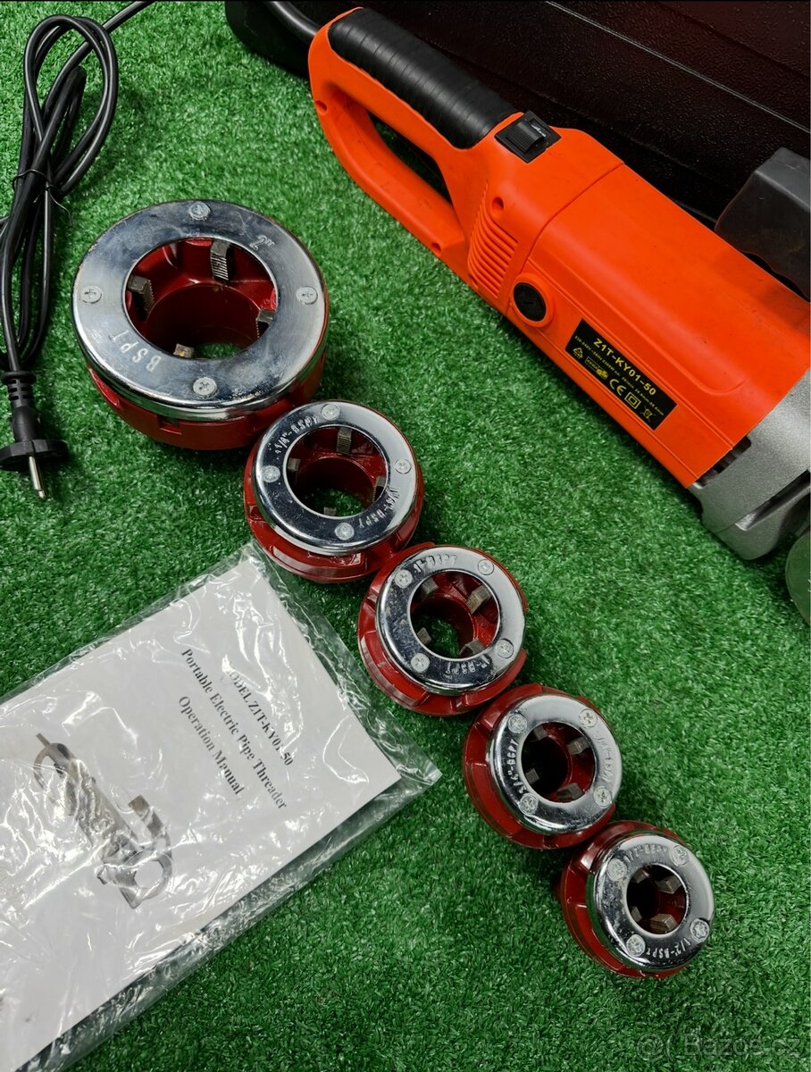 Závitořez, řezačka závitů na trubky, elektrická závitnice - 8