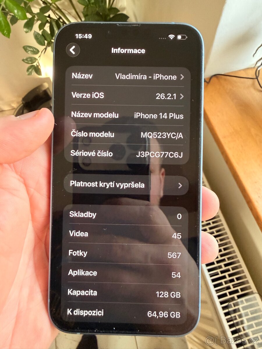 Prodám iPhone 14 Plus 128GB 87% baterie - 8