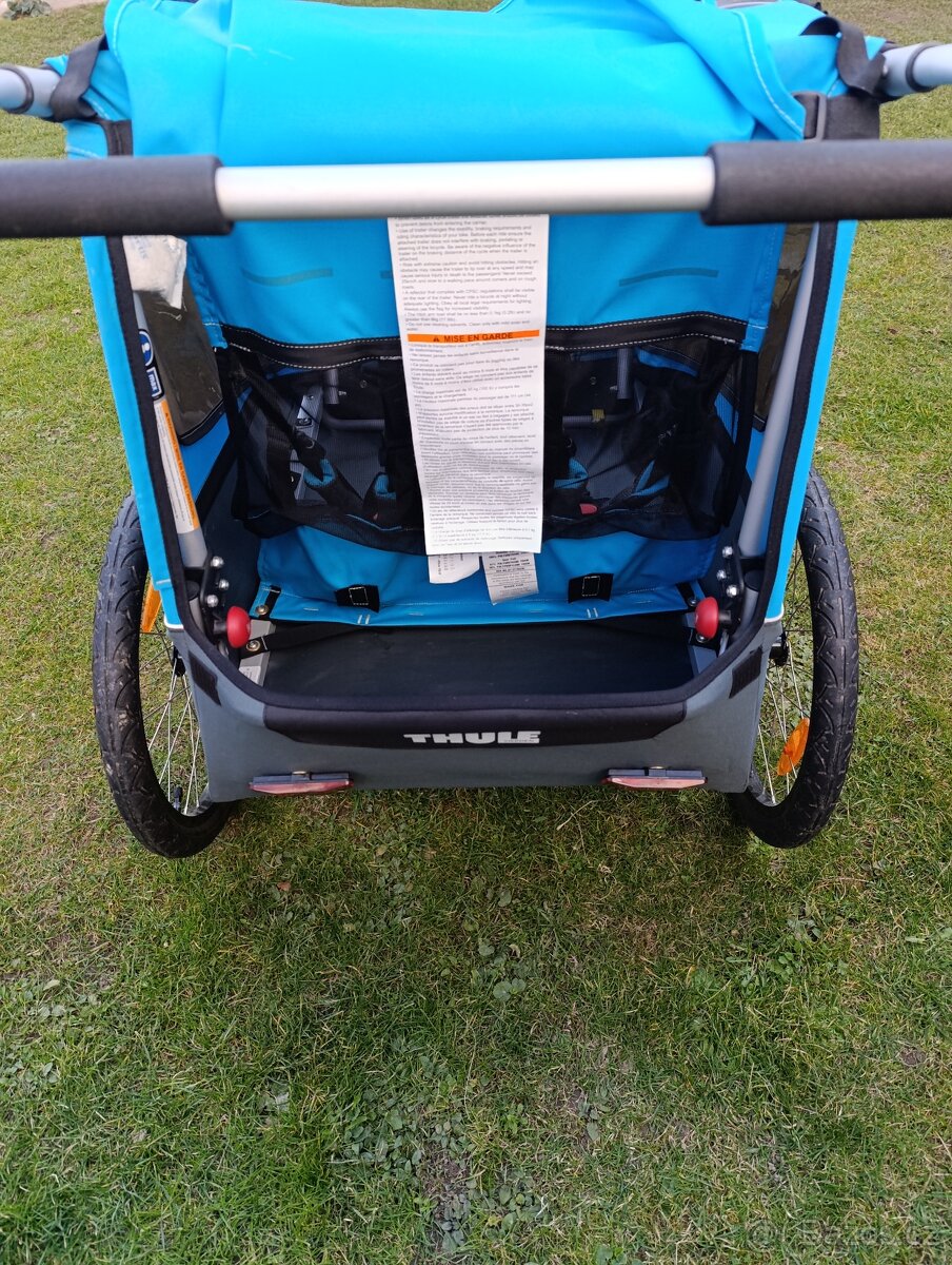 Prodám cyklovozik Thule pro dvě deti - 8