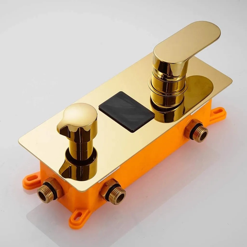 Moderní podomítkový sprchový set s LED a LCD displayem - 8