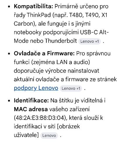 Dokovací stanice lenovo 40as - 8