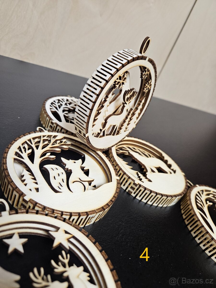 P: Dřevěné vánoční dekorace - 8