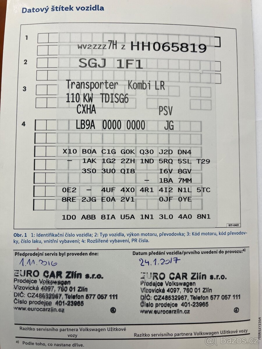 Prodám Vw Transportér T6 long 8mist odpočet DPH - 8
