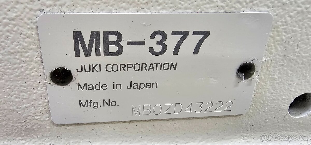 šicí stroj JUKI MB 377 - 8