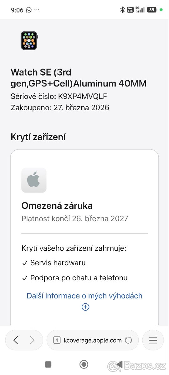 Apple watch se 3 Cellurar v záruce - 8