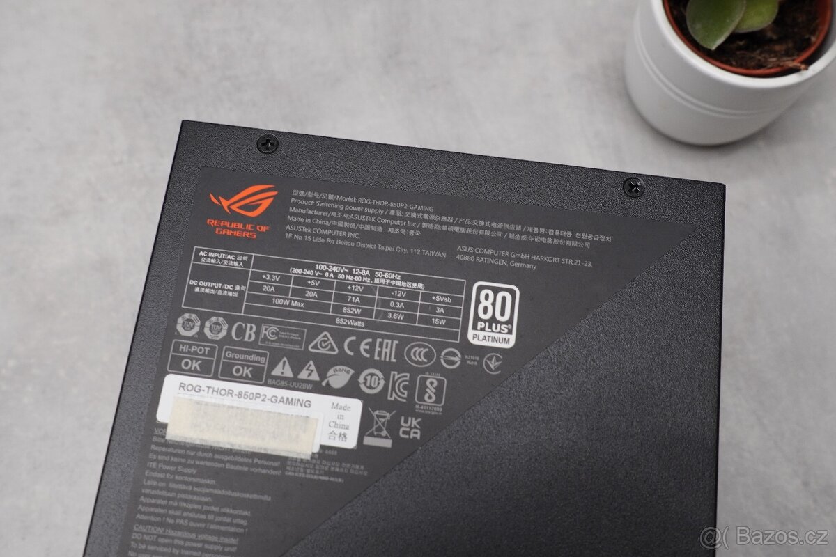 Herní zdroj ASUS ROG THOR 850W Platinum II - 8