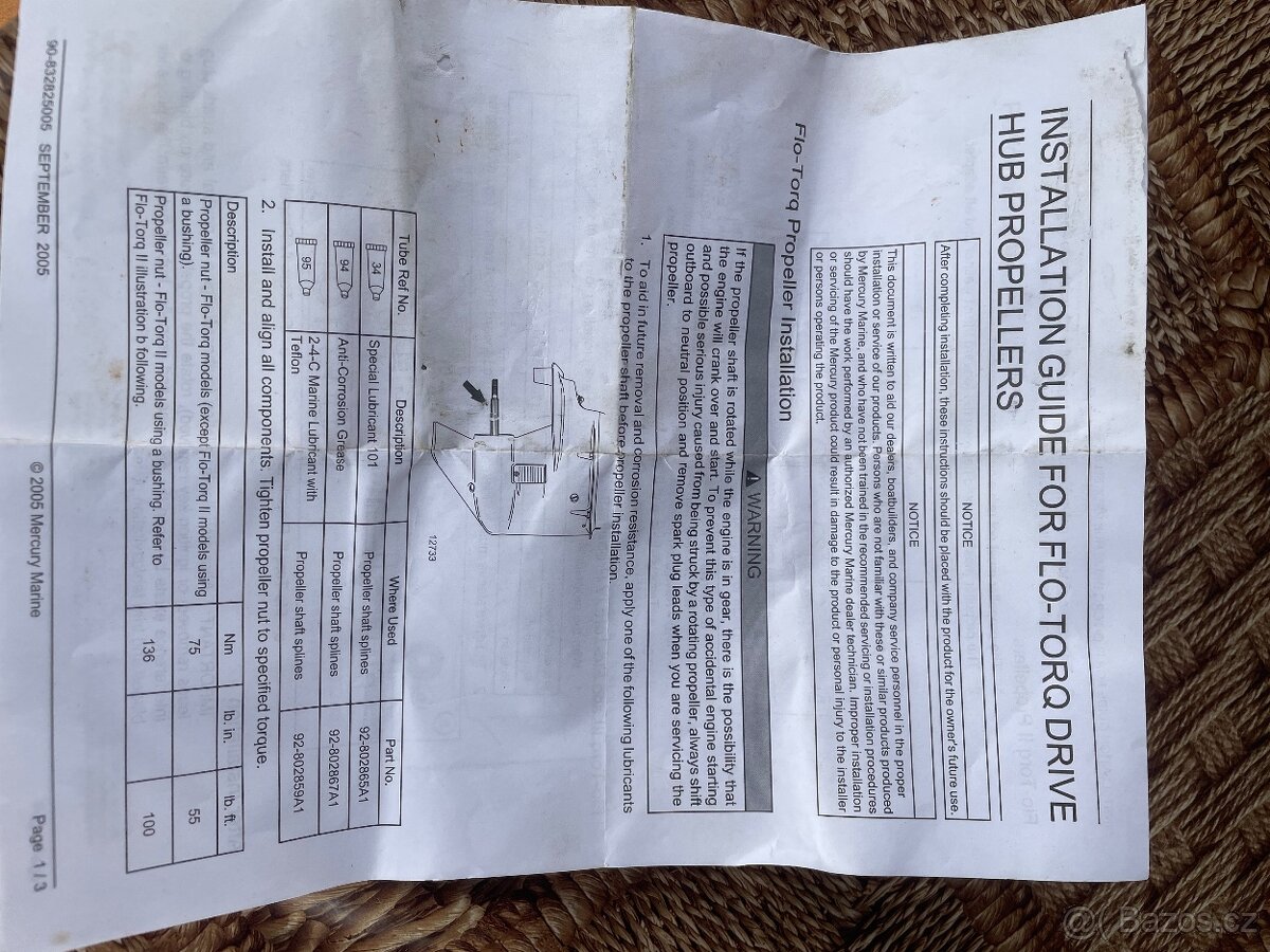 Propeller-lodní šroub Mercury Black Max Nový - 8