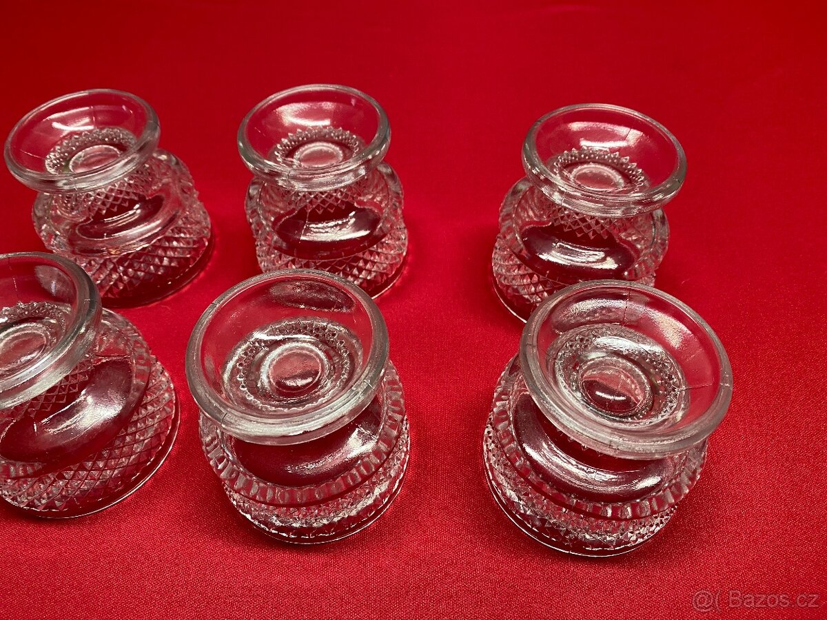 sklenice retro sklenice sada československé sklo pohár - 8