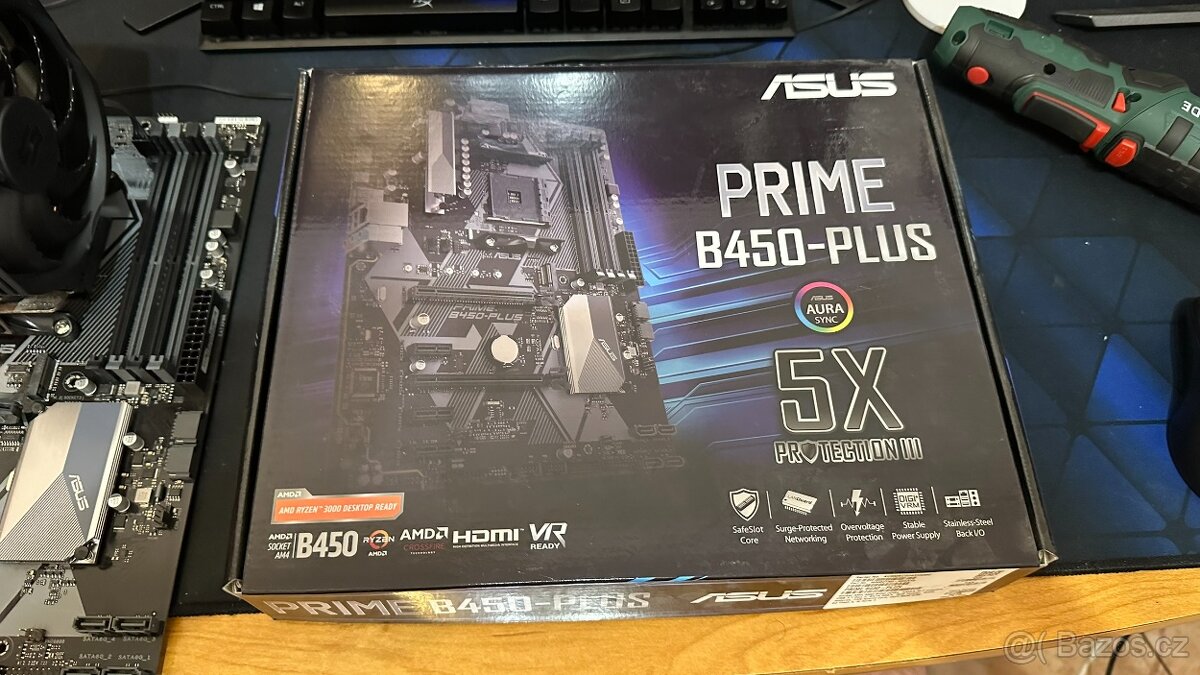 ASUS PRIME B450-PLUS + Ryzen 5 5600X (6C/12T) - 8