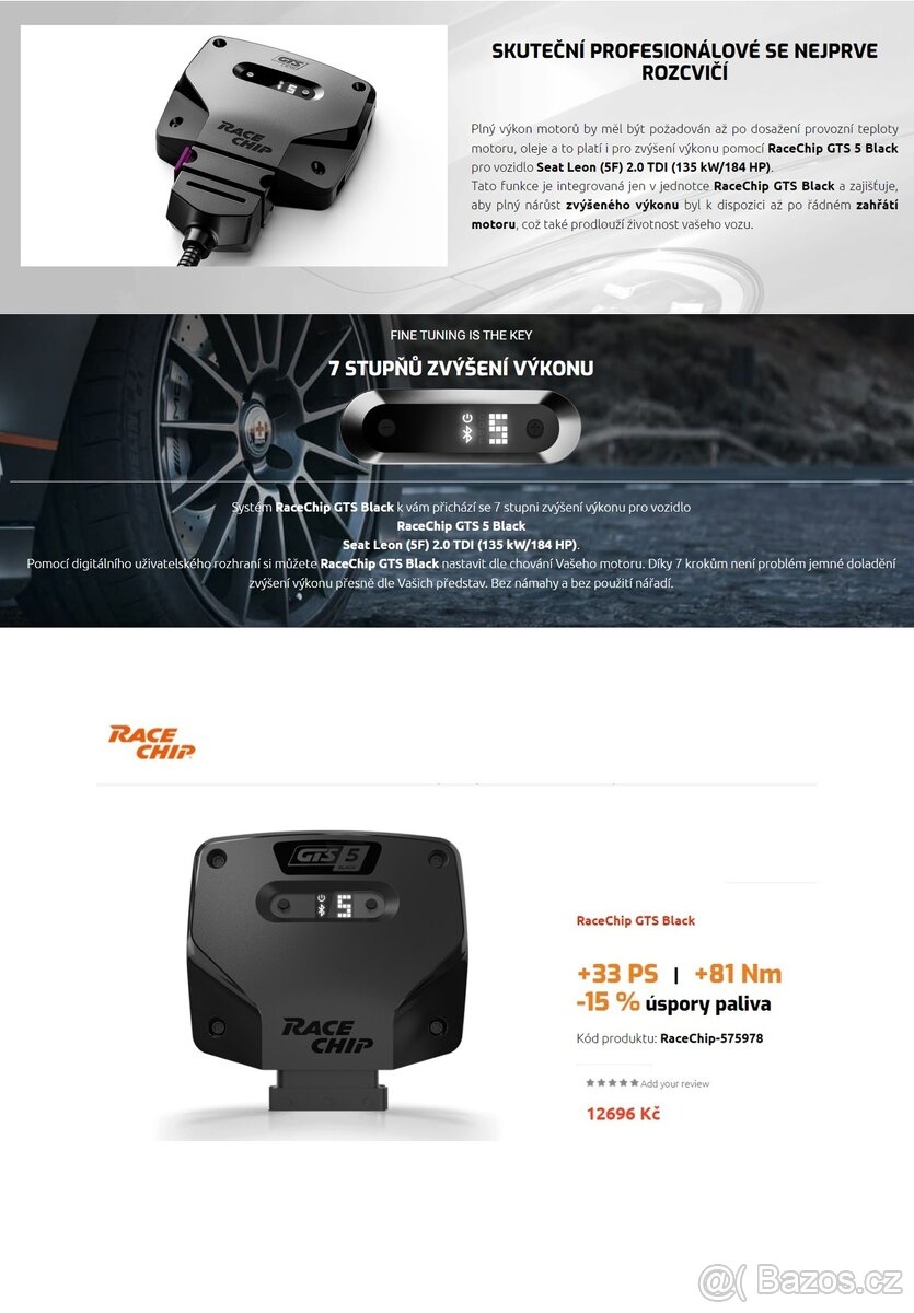 RaceChip GTS 5 Black 110kw/150ps 135kw/184ps - 8