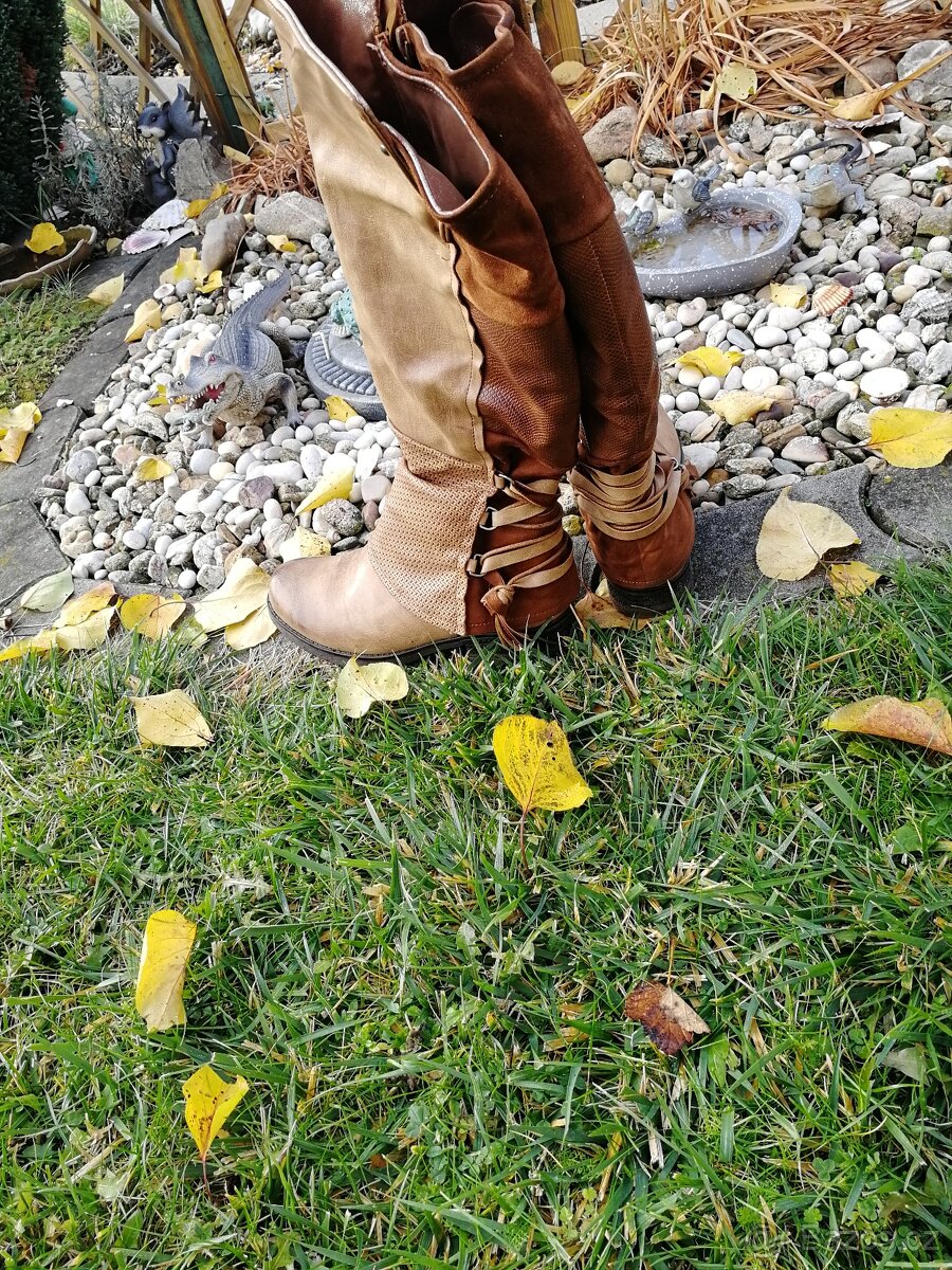 Zimní kozačky 41 hnědé - 8