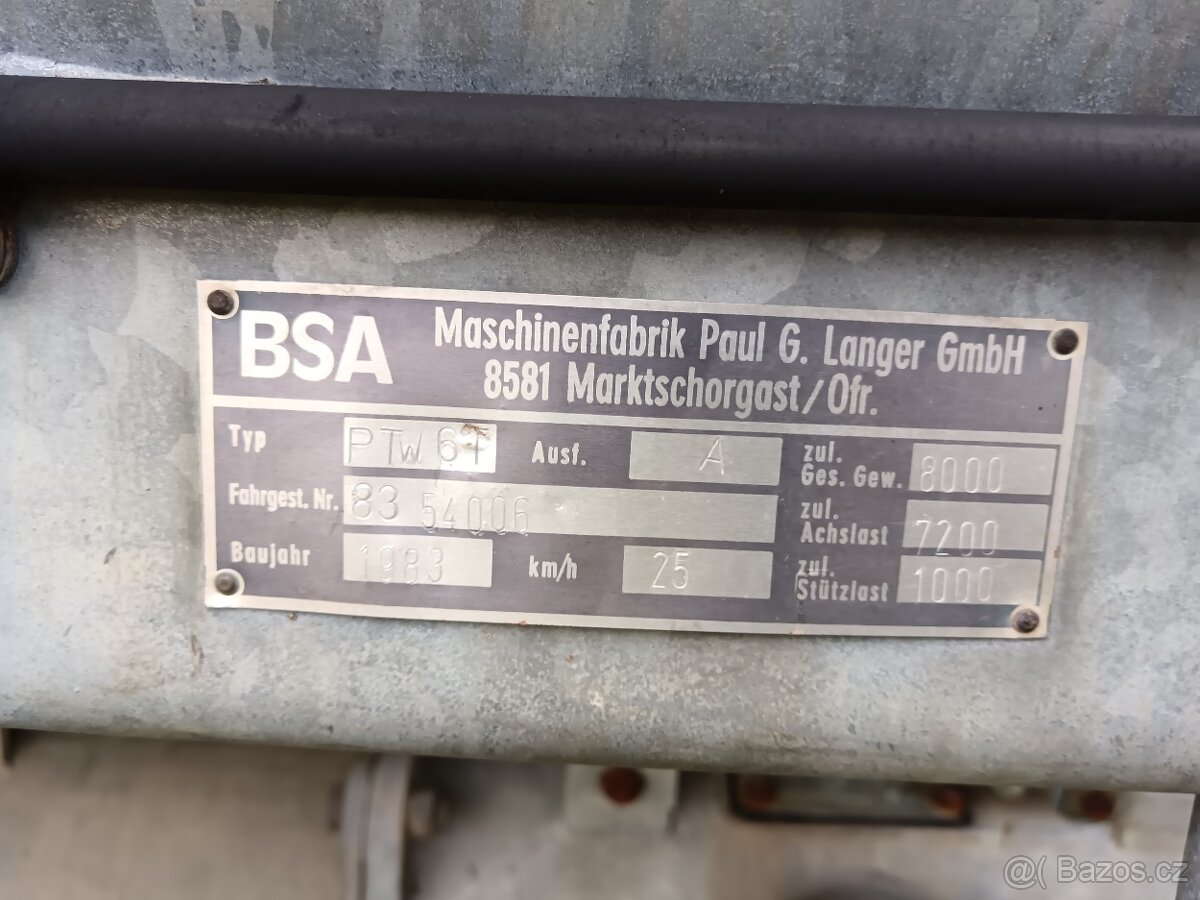 Nasávací Fekál / Cisterna / Nádrž na vodu / Lejta, 6m3 - 8