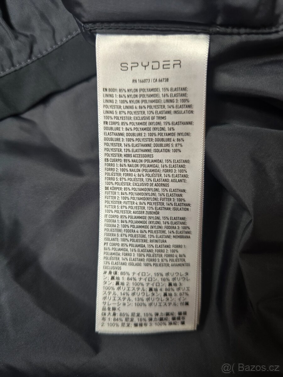 Pánská černá lyžařská bunda Spyder vel. XL - 8