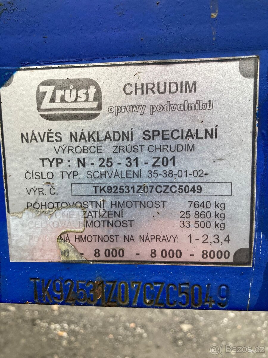 Podvalníkový Návěs NADROZMĚR - 8