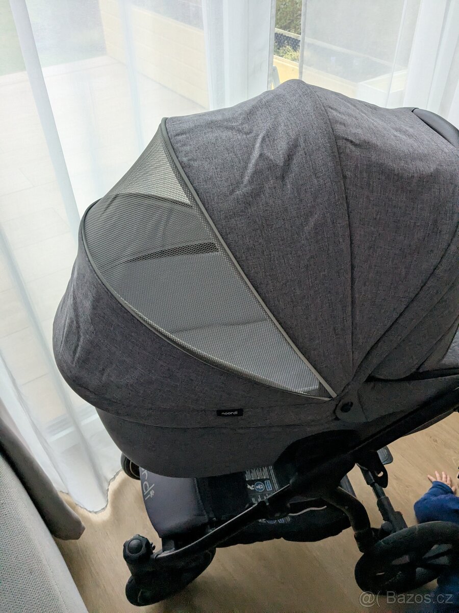 Kočárek Noordi fjordi 2v1 šedý - 8