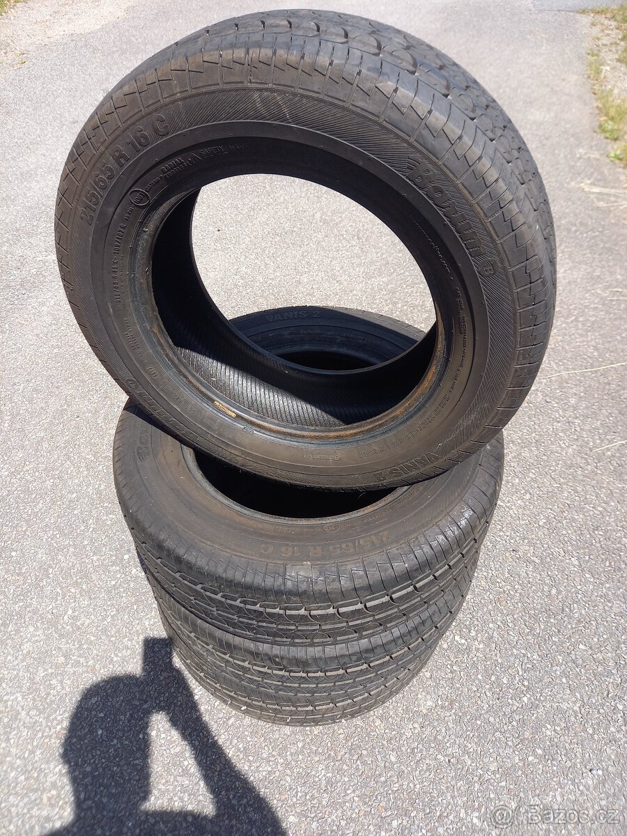4ks téměř NOVÉ zátežové užitkové pneu 215/65R16C - 8