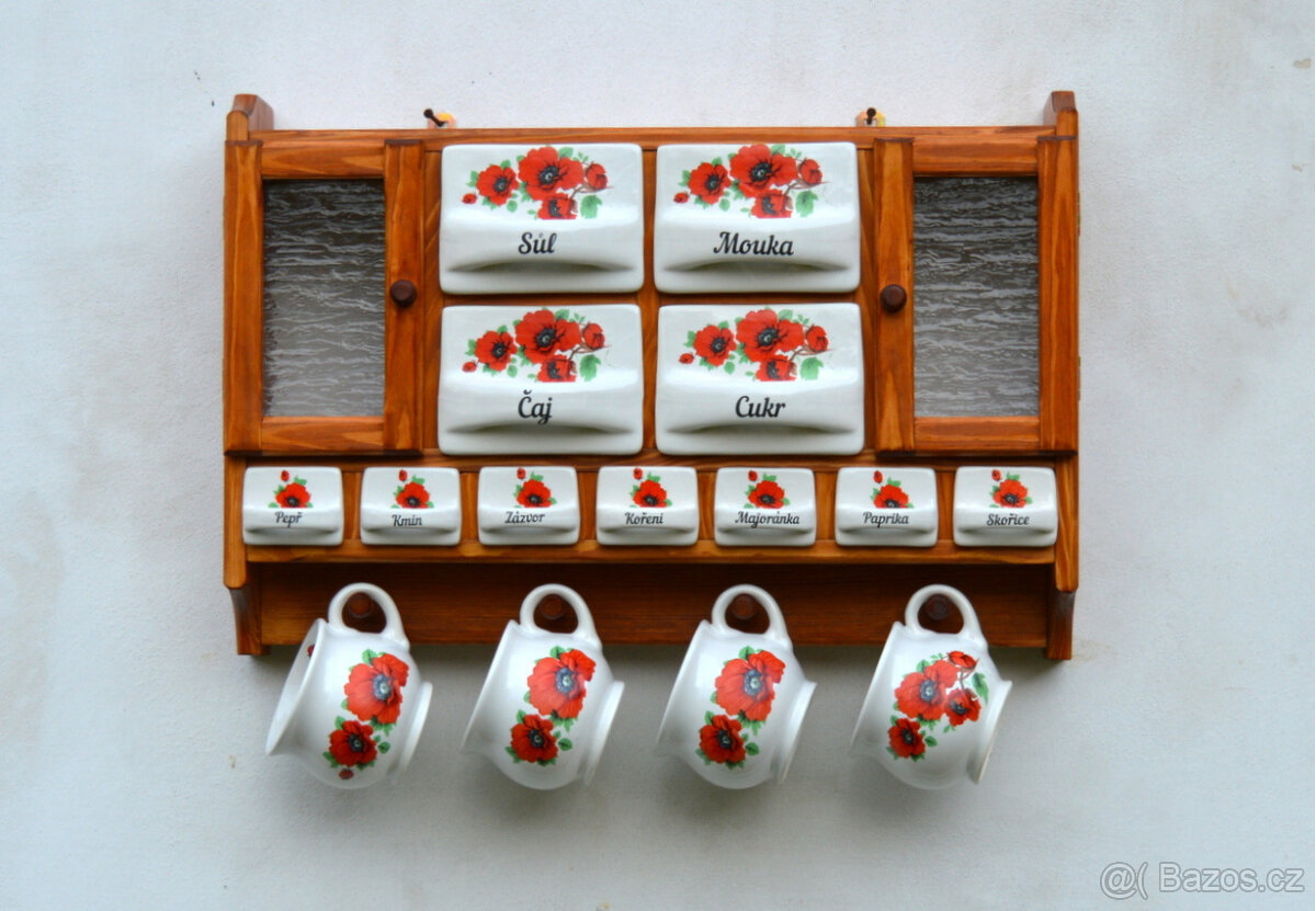 Police s kořenky - motiv vlčí mák - 8