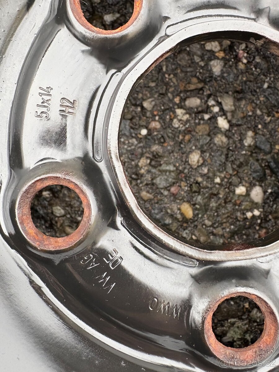 Plechové disky 5x100 r14 Škoda Vw Seat - 8