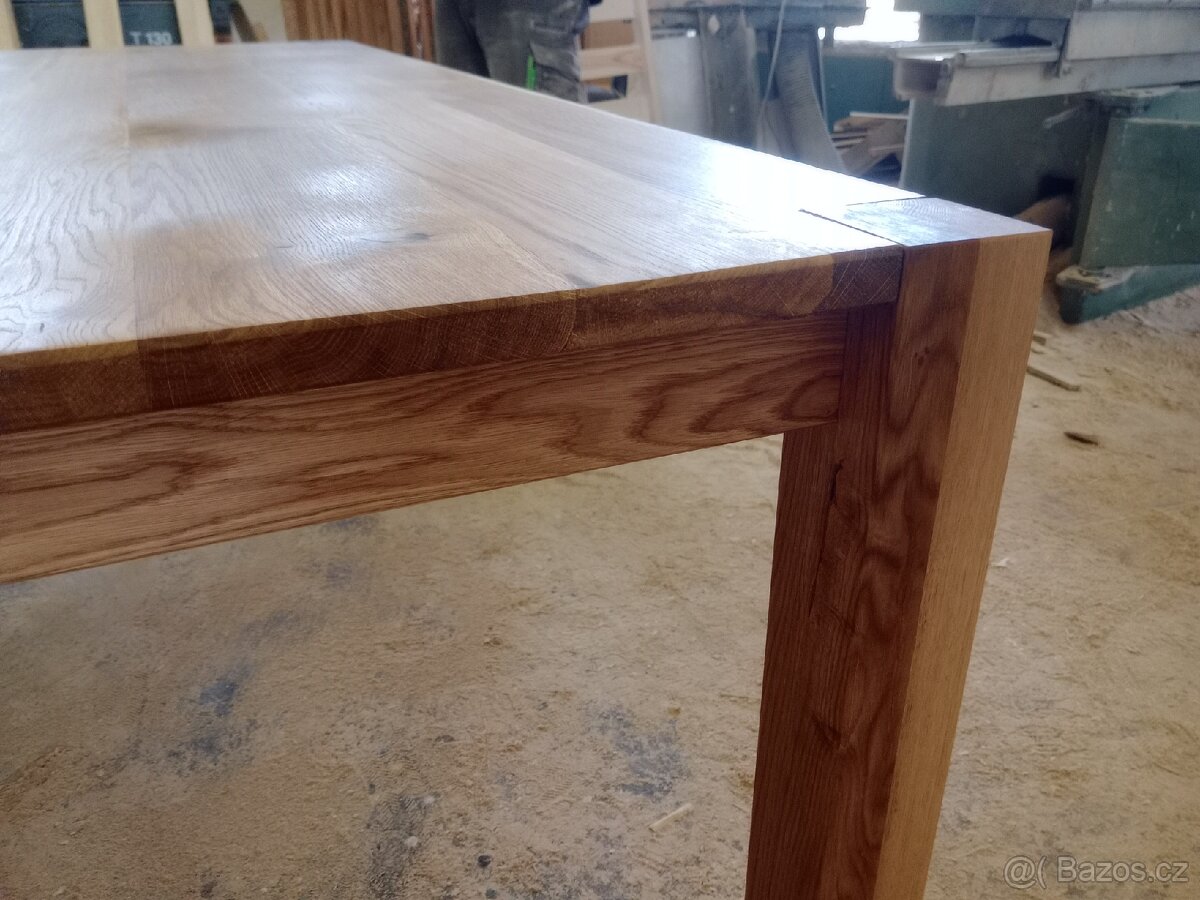 Jídelní stůl dub masiv a lavička - 8
