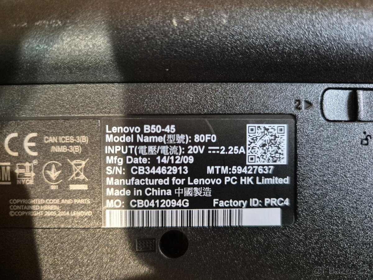 Notebook Lenovo B50-45 - 8