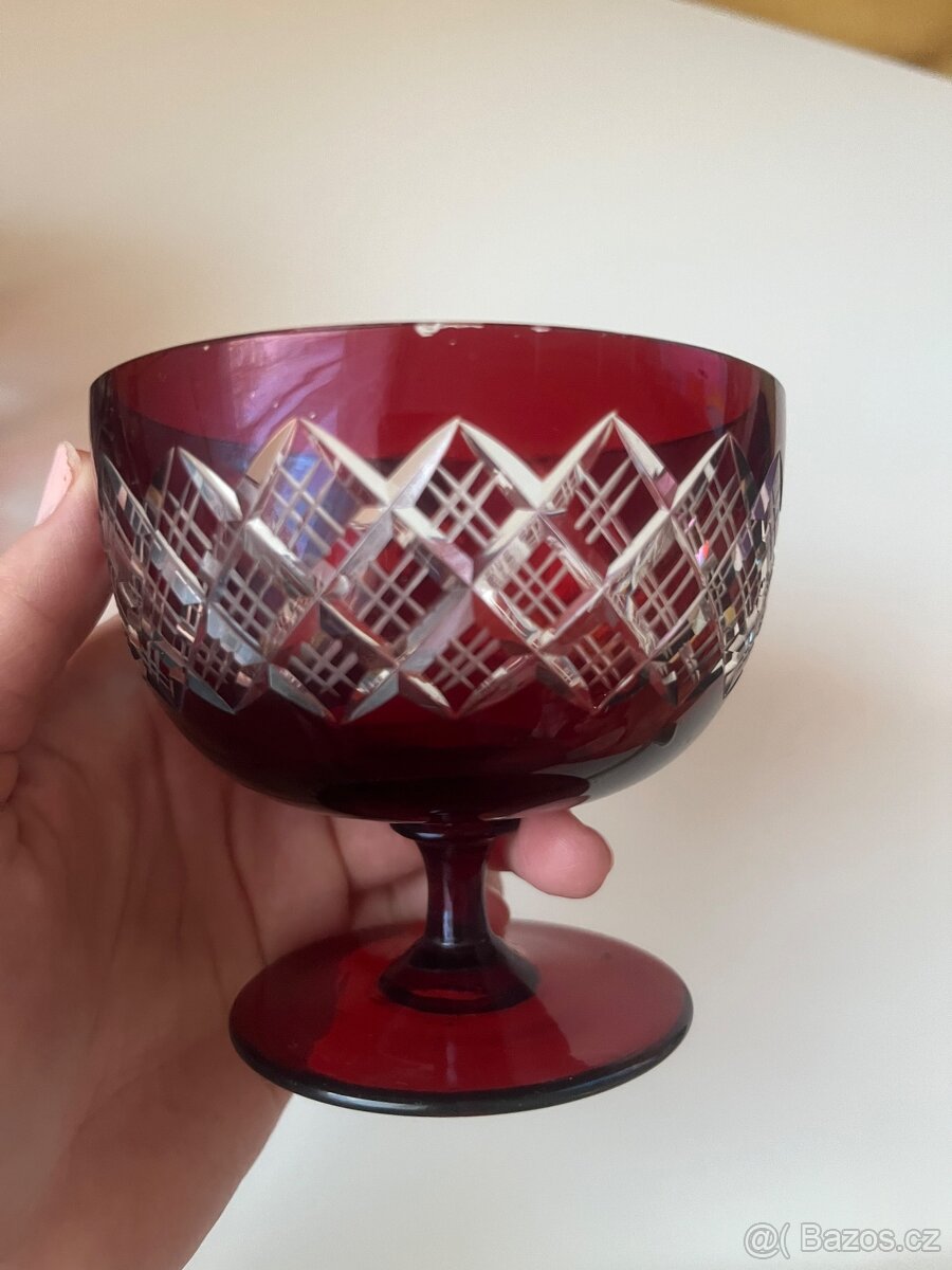 Červený pohár / miska / sklenice na šampaňské - 8