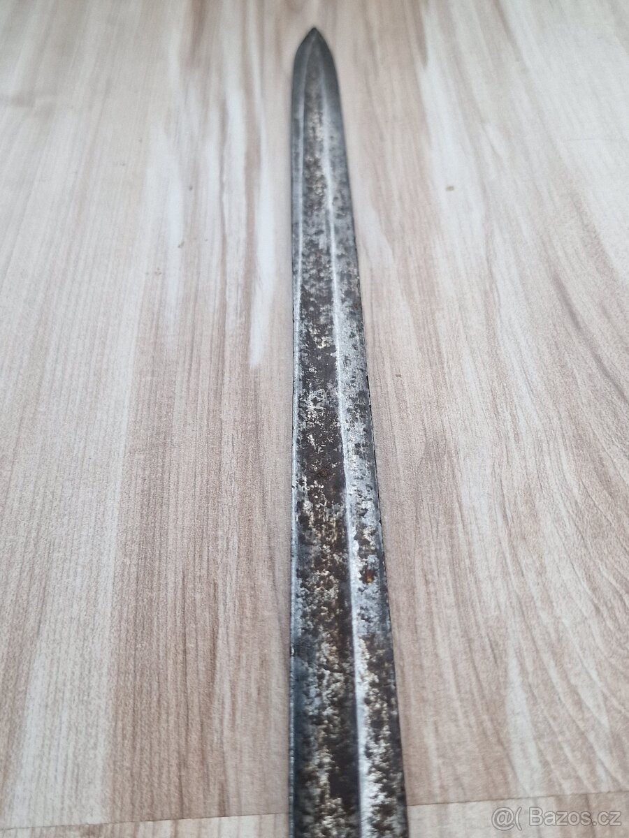 kord důstojník pěchoty Anglie 18.stol - čepel zdobená zlatem - 8