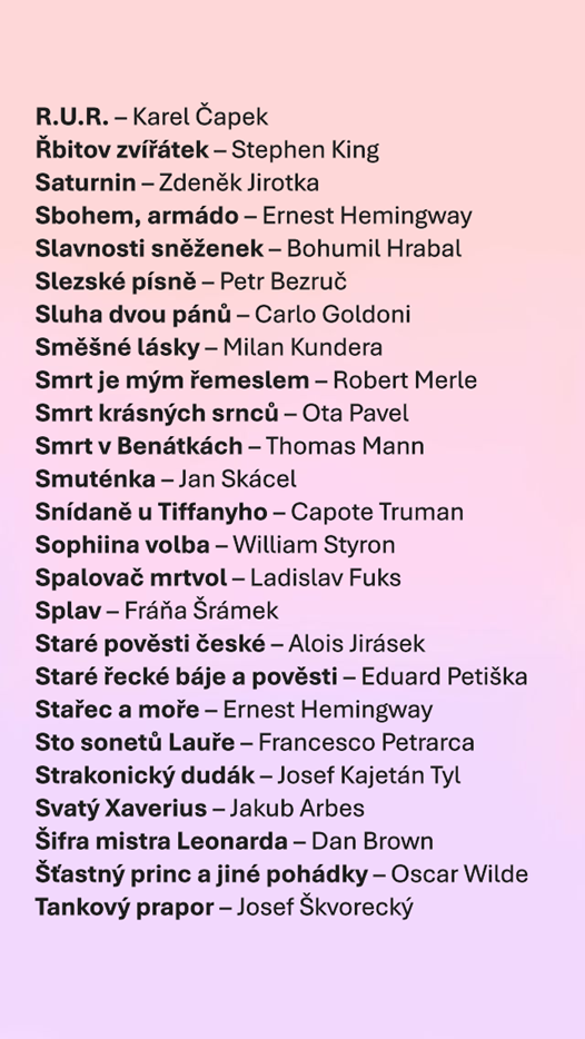 Vypracované maturitní otázky - český jazyk (ČJ) - četba - 8