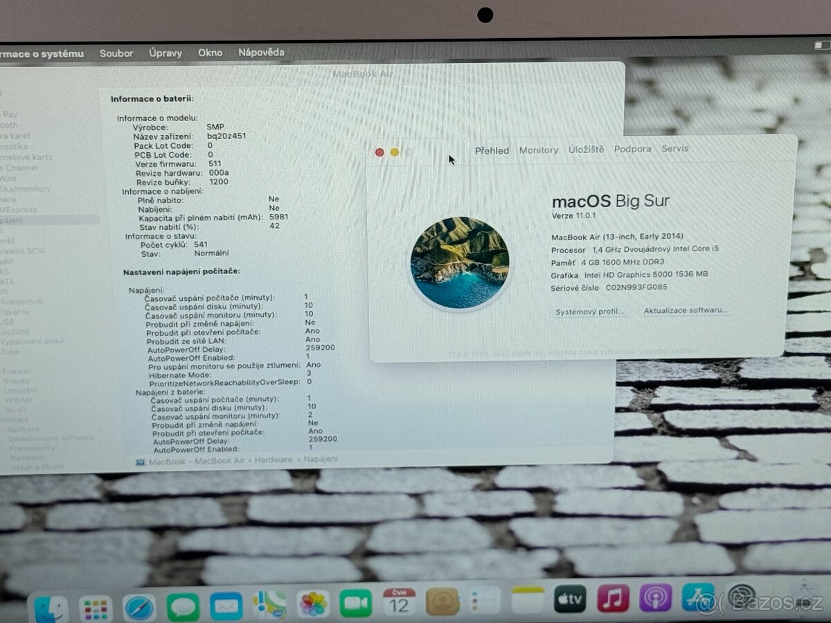 MacBook Air 13" 2014 / i5 / 4GB / 128GB SSD - DPH - 8