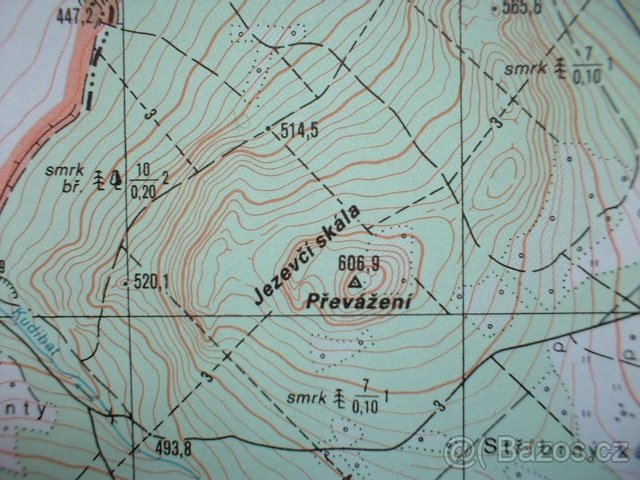 Vojenská profesionální tajná mapa Mirošov Brdy Jince ČSLA - 8