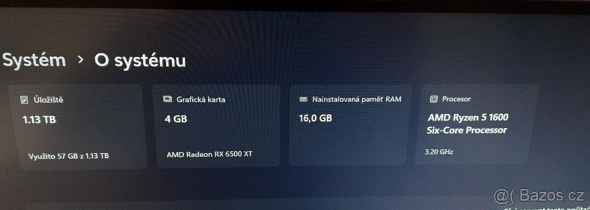 PC sestava AMD Ryzen 5 1600 sc.AM4 - 8