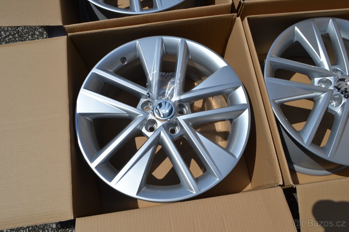 Škoda Rapid, Fabia 3, O1 RS -Nové 17 orig. alu Škoda - 8