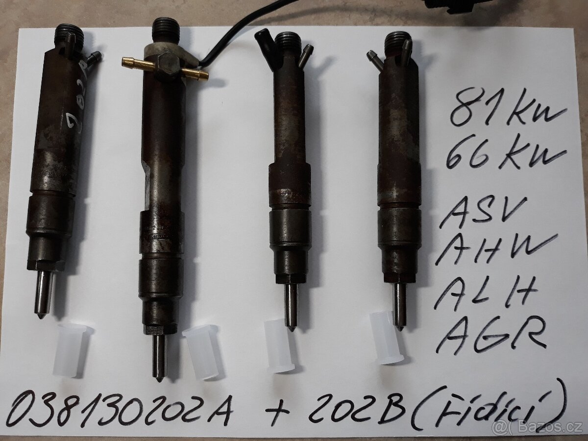vw T5 revidované vstřikovače 2,5 TDi a 1,9 TDI možno sada - 8