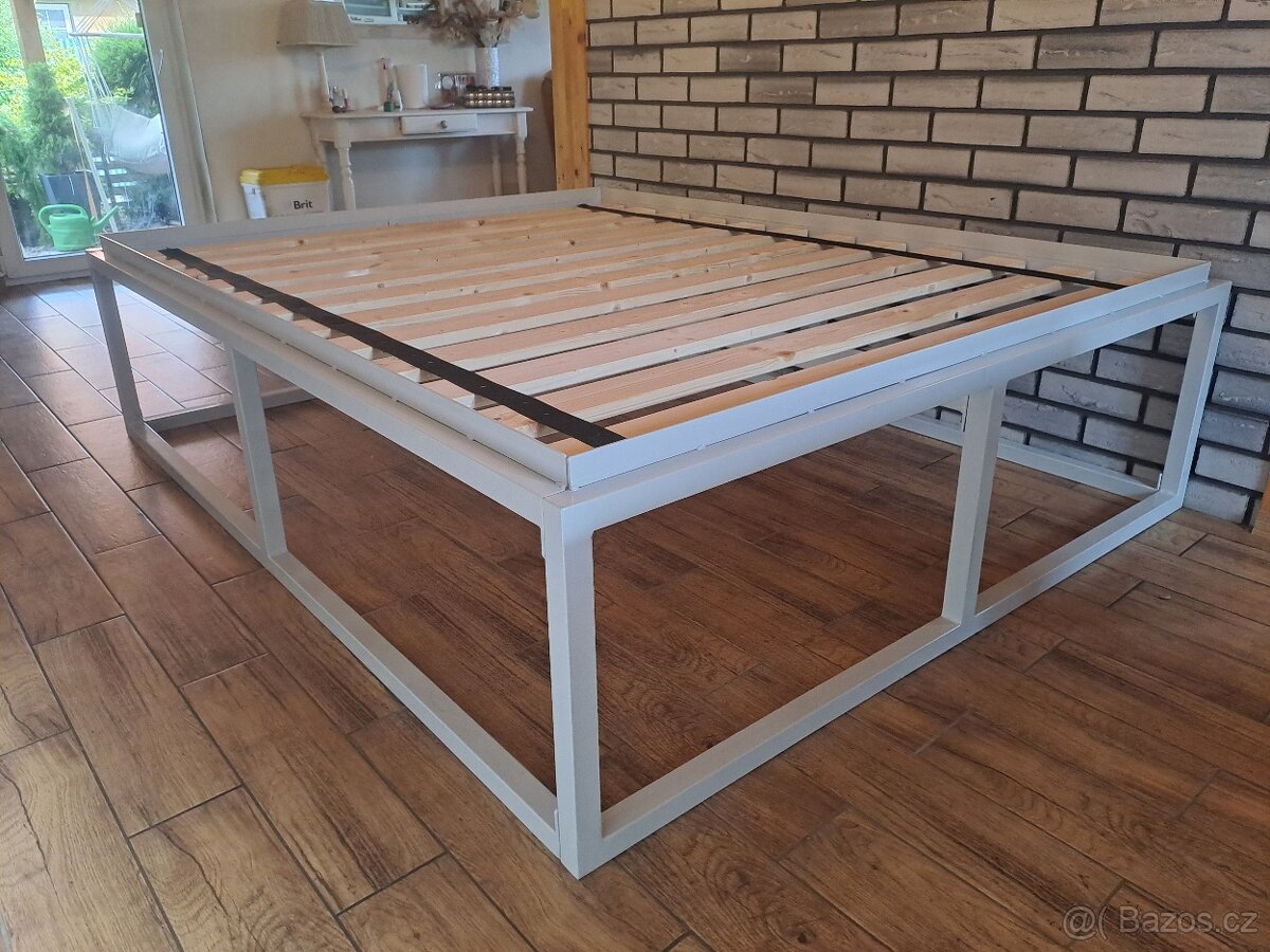 Kovová postel ,vyvyšená postel,masivní postel 160,180 x 200 - 8